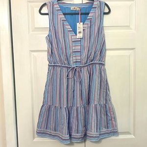 Vineyard vines striped seersucker dress- color ocean breeze stripe